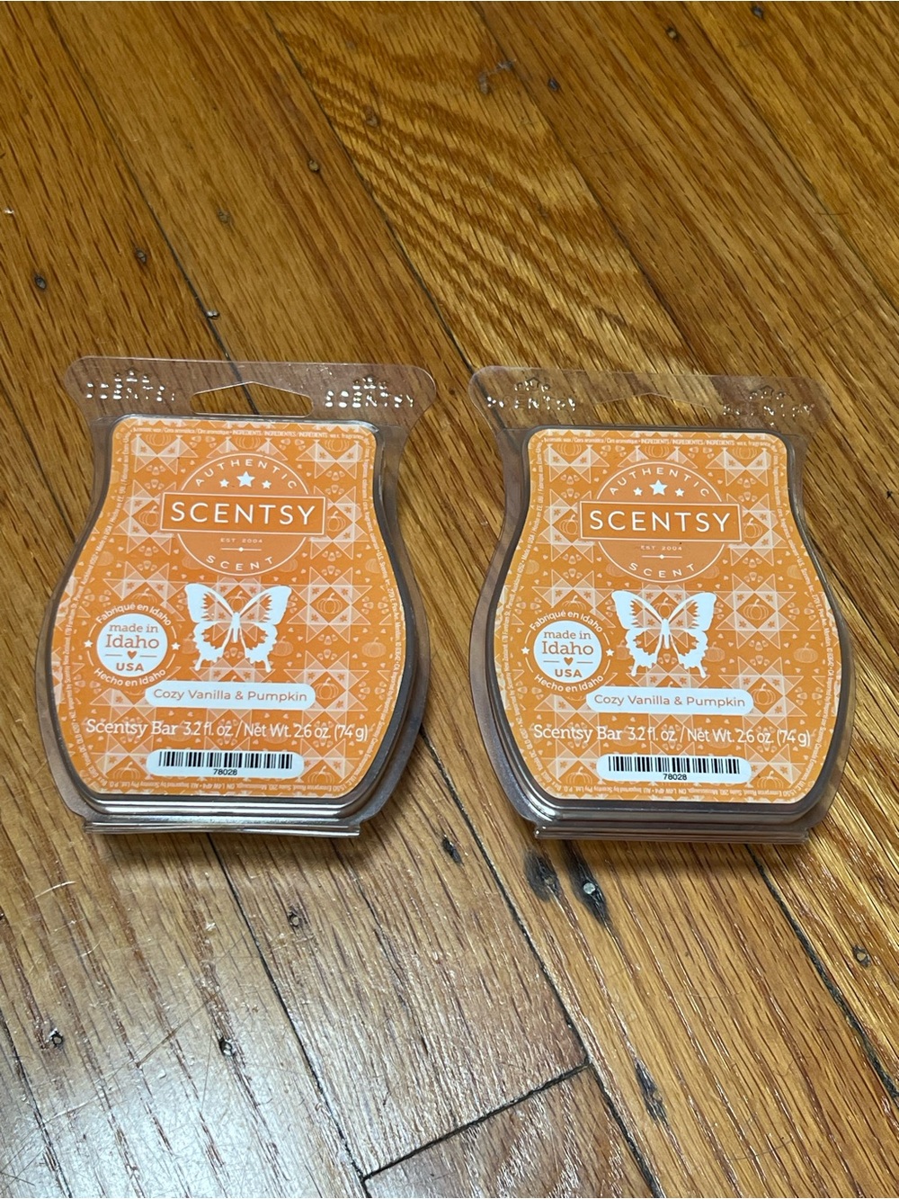 Scentsy Cozy Vanilla & Pumpkin Wax Bars